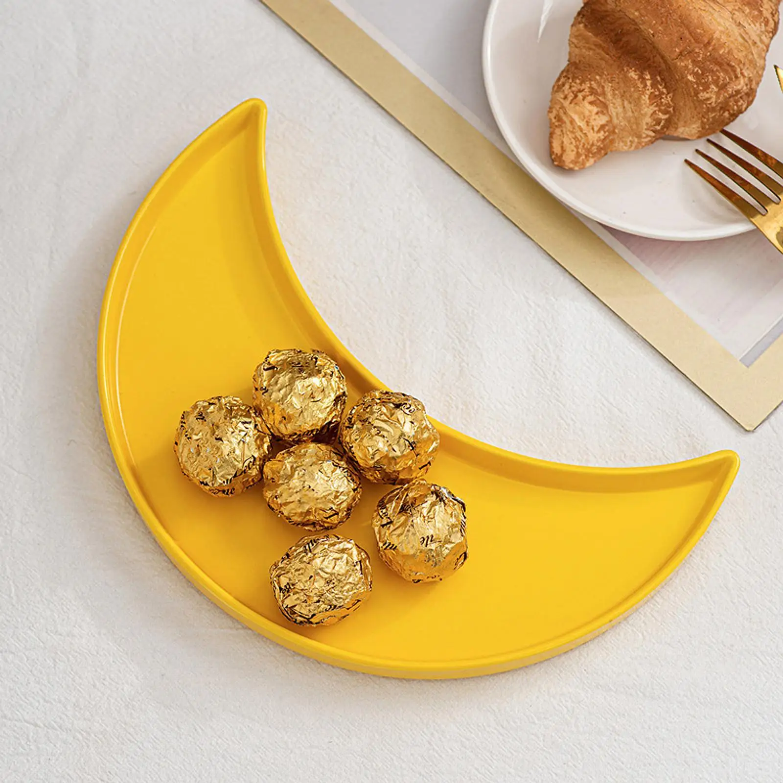 Serviertablett Eid Moon Dinner Plate Tray Desktop Storage Platter