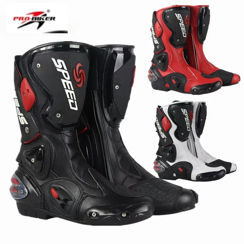 PRO-BIKER Speed Motocross Boots Motocross Rider Boots Motorcycle Sneakers Racing Boots Men's and Women's Racing Shoes