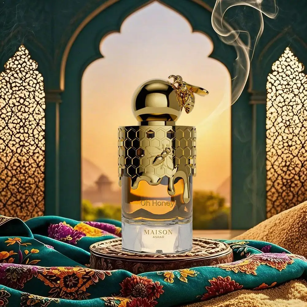 Perfume Árabe Oriental Honey Unisex Eau de Toilette en Spray, Fragancia Floral Frutal Fresca y Duradera, Spray Corporal