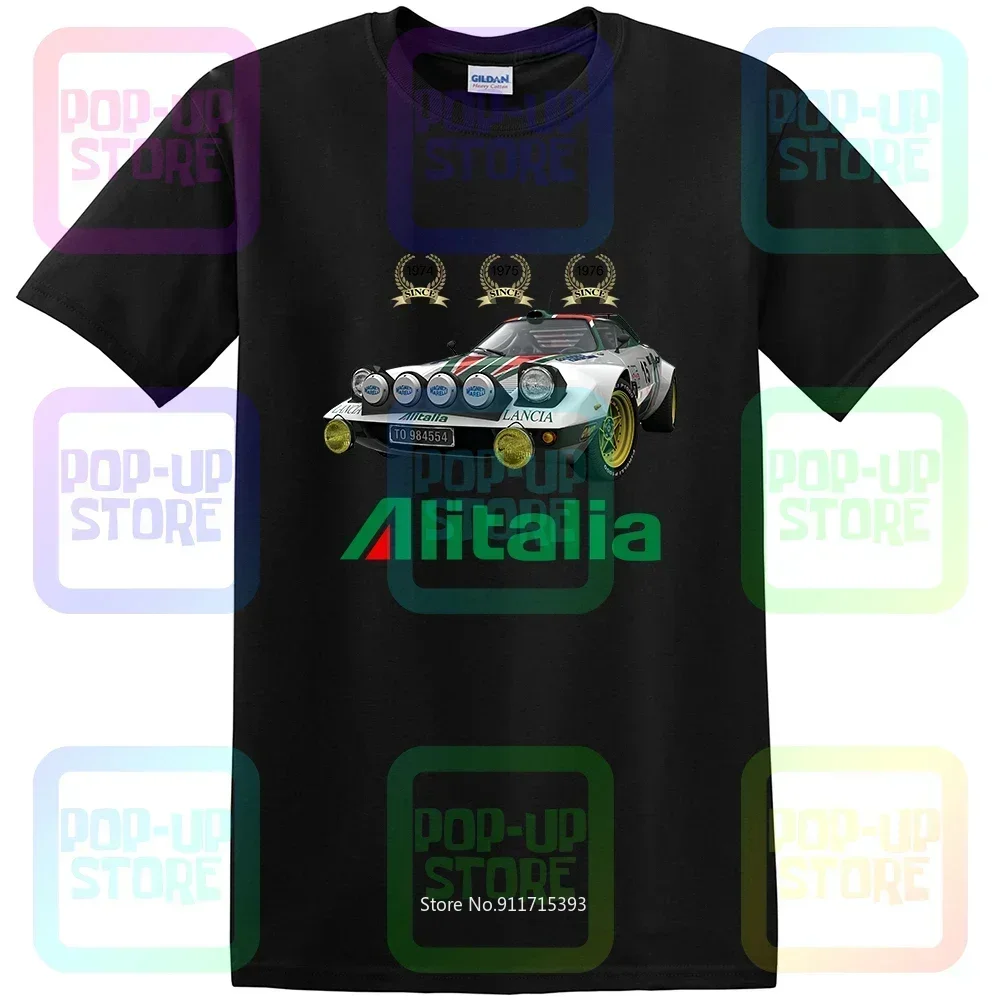 Rally Racing Lancia Stratos Hf Grupo 4 Alitalia Wrc Racing Camisa Camiseta Unissex Tamanho: S-3XL