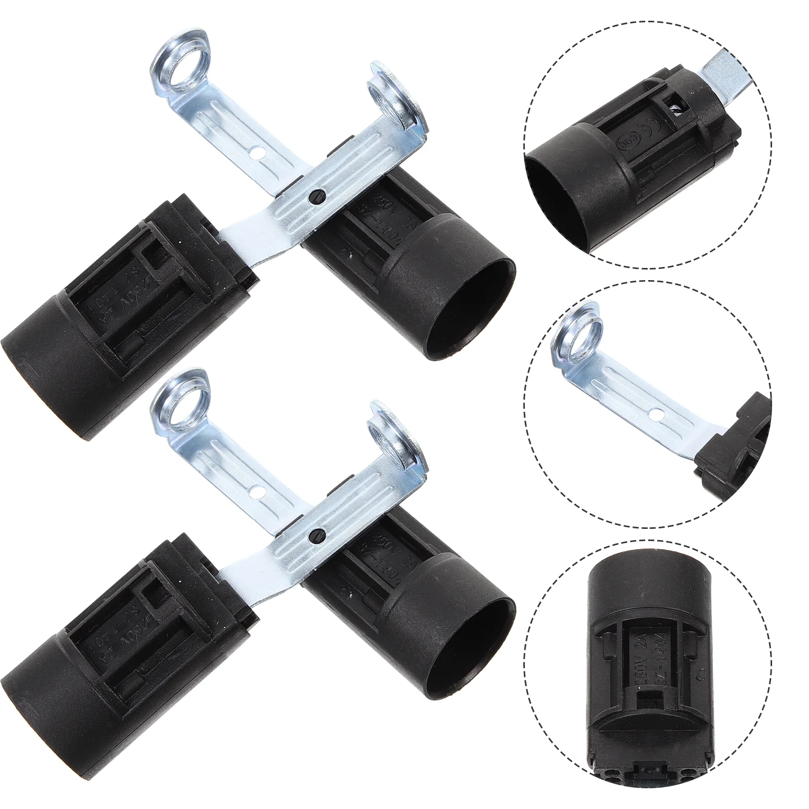 

6 Pcs Outlet Lamp Head Screw Bracket Bulb Holder Dimmable Black Making Kit LED Bulbs