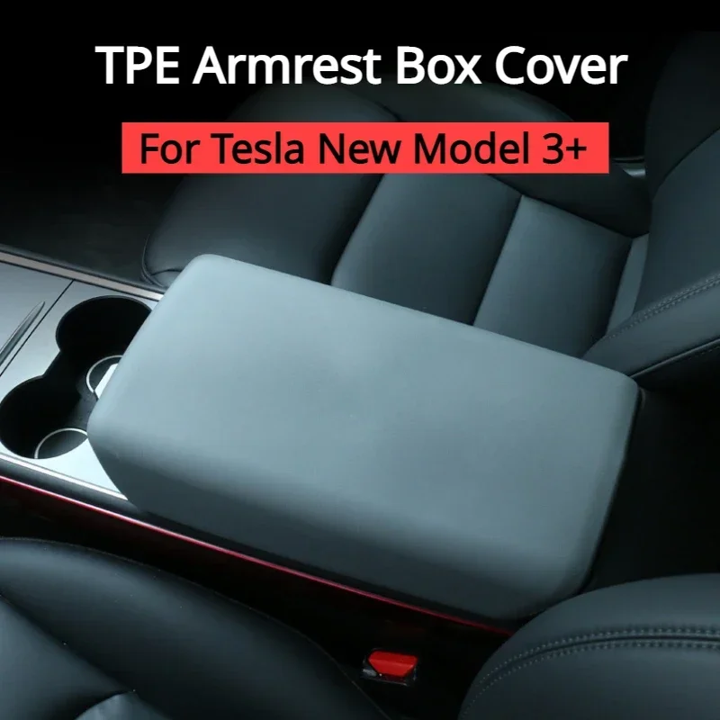 

Мягкий центральный подлокотник из ТПЭ для Tesla Model 3 + 2024, нескользящая Защитная панель панели, новая модель 3 Highland