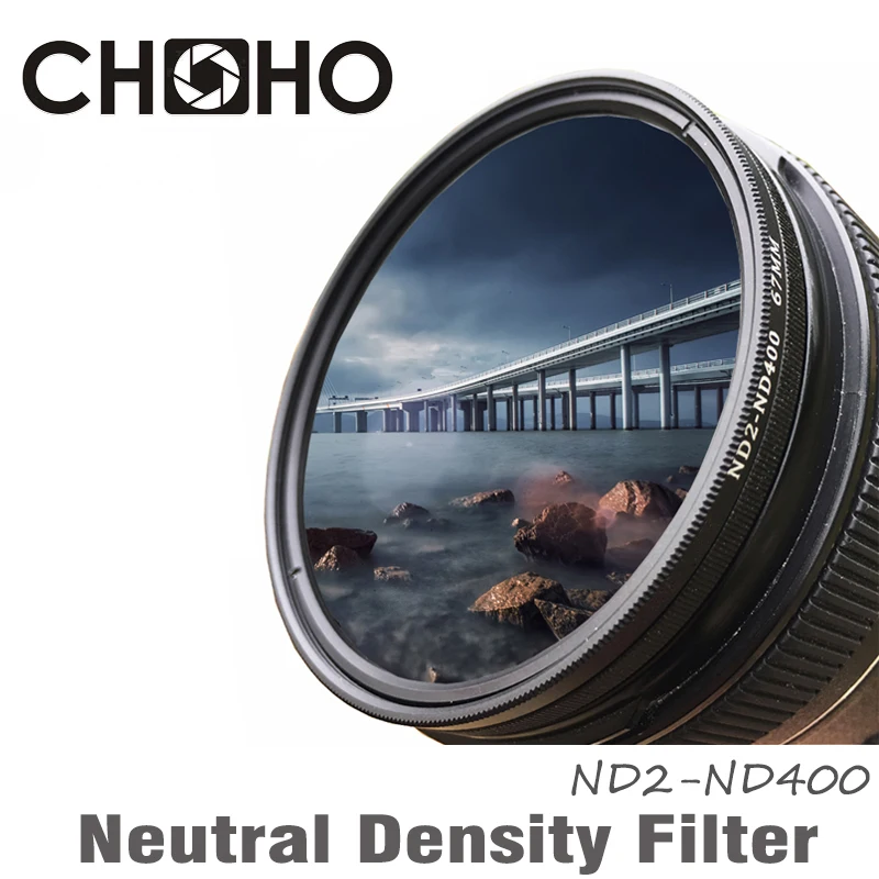 Neutral Density Filter ND2 to ND400 ND2-400 Adjustable Variable Fader ND Vario Graufilter 37 43 46 49 52 55 58 67 77 82 95 105mm