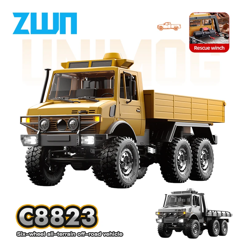 C8823 1/18 Off-road RC Car 2.4G Remote Control Six-Wheel Vehicle Climbing Transport Rescue Crawler Model Toys for Children