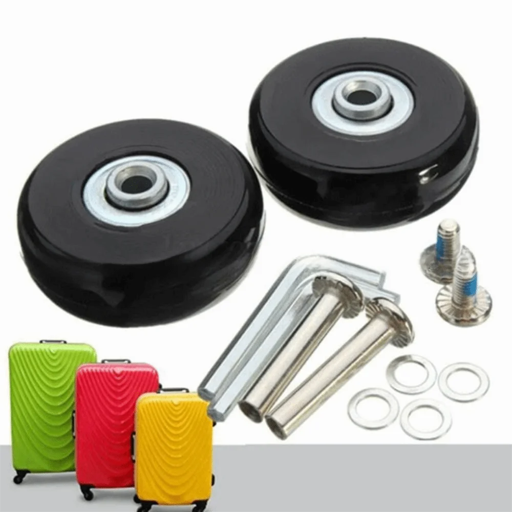 

40-70mm Travel Luggage Silent Casters Wear Resistant Flexible Rubber Luggage Wheels Easy Installation Quiet Rolling