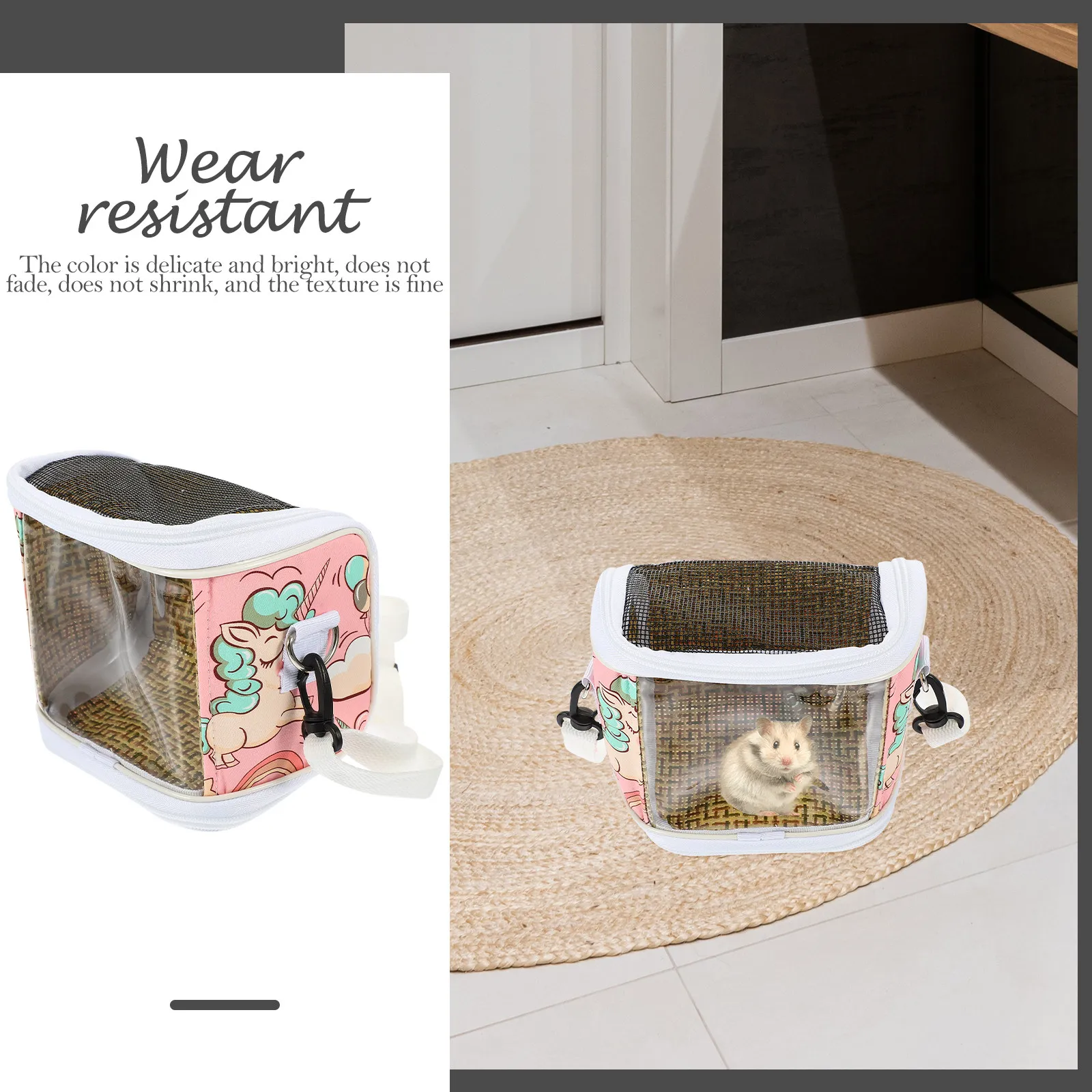 

Pet Backpack Hamster Small Pet Carrying Bag Carrier Canvas Travel Bag Window for Small Animals Lightweight Breathable Tote