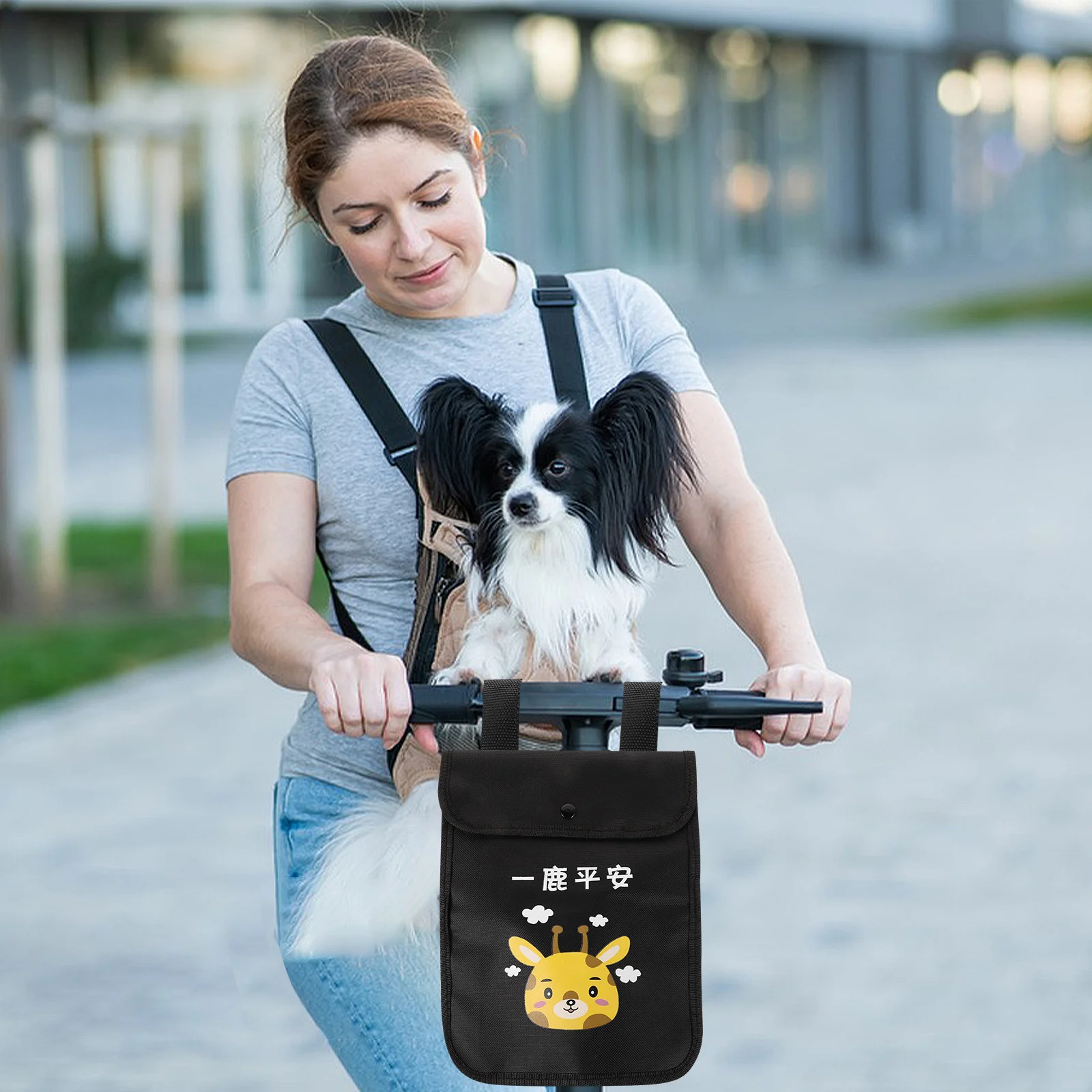 Borsa da appendere per scooter elettrico Custodia frontale impermeabile per cestino per bici Tessuto Oxford Design durevole Uso portatile