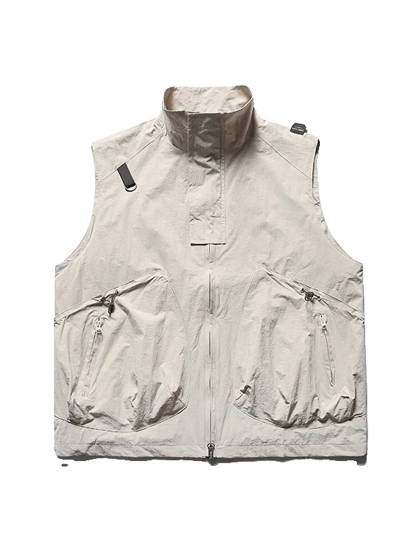 

Retro Japanese Sle Loose ex Summer Svel Vest with Big kets Casual Pure Color Workwear Jaet for Teens