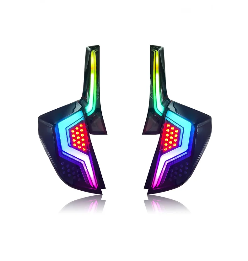 

DK Motion Car Accessories LED Tail Lights For Honda Fit Jazz 2014 2015 2016 2017 2018 Car Tail Lamp Assembly