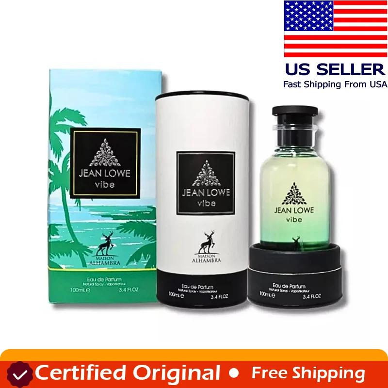 

Maison Alhambra Jean Lowe Vibe Citrus Fruity Aromatic Woody Eau De Parfum Spray for Unisex 3.4 Ounce Long Lasting Fragrance