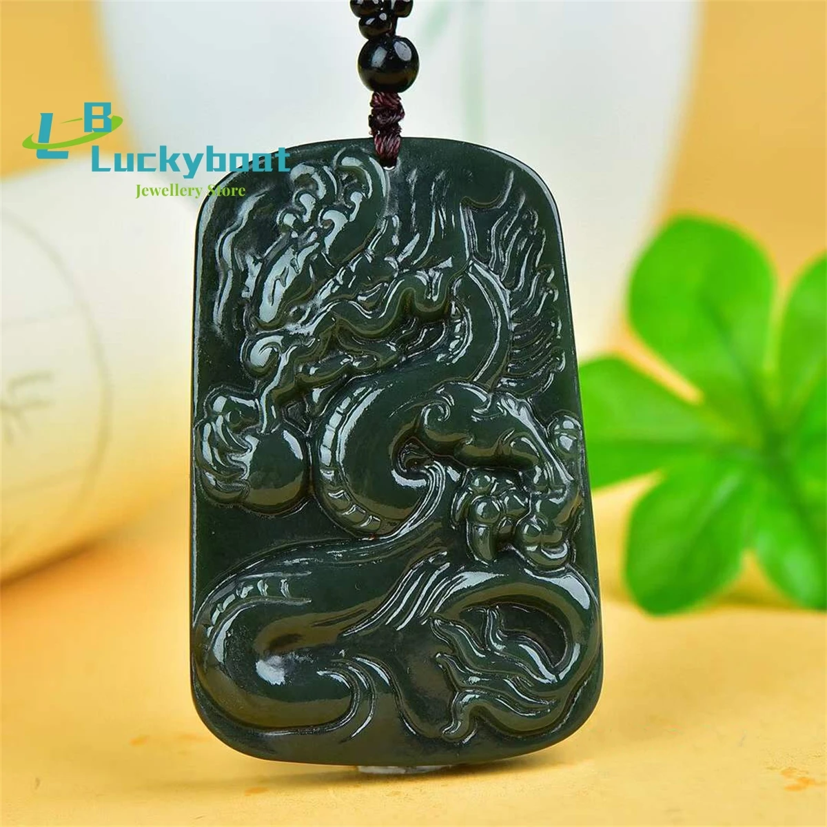 Natural Hetian Qingyu Jixianglong Brand Pendant Simple and Personalized Exquisite Fashion Versatile for Men and Women