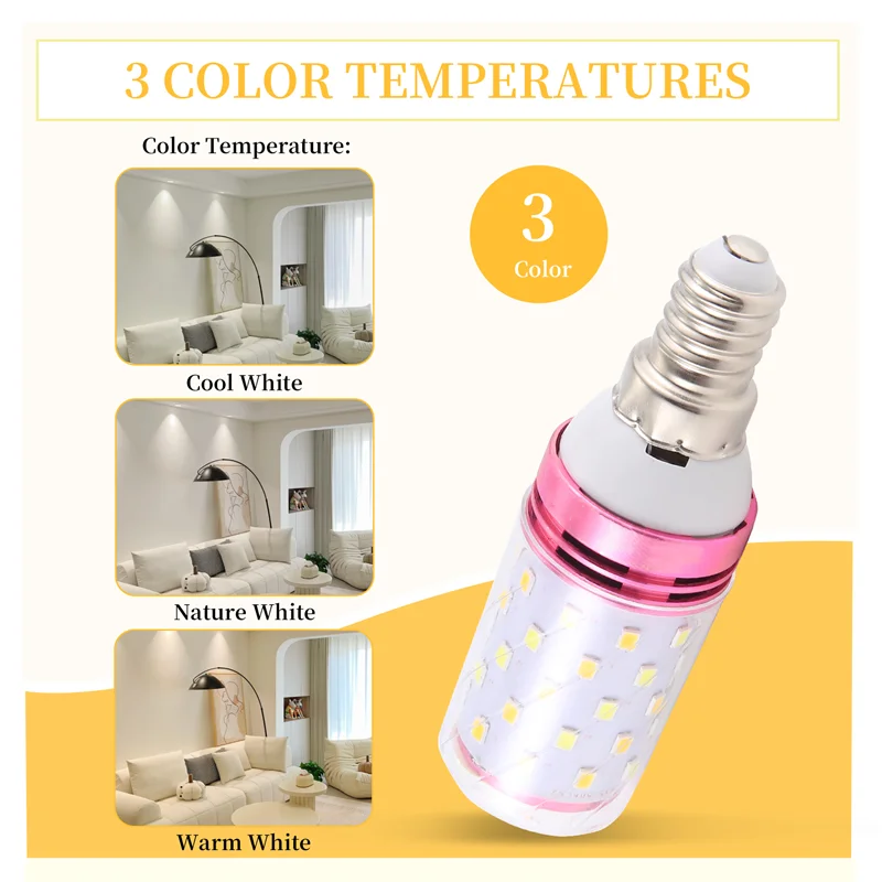 

ONCE 3 цветовые температуры Встроенная светодиодная кукурузная лампа SMD AC85V - 265V Теплый белый свет Высокое освещение Энергосбережение Маленький светодиодный светильник Бу