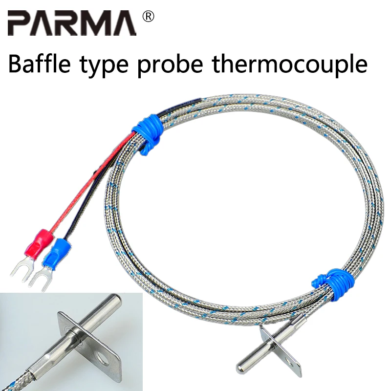 K-type surface and end face temperature measurement probe with baffle plate type thermocouple, needle type sensor