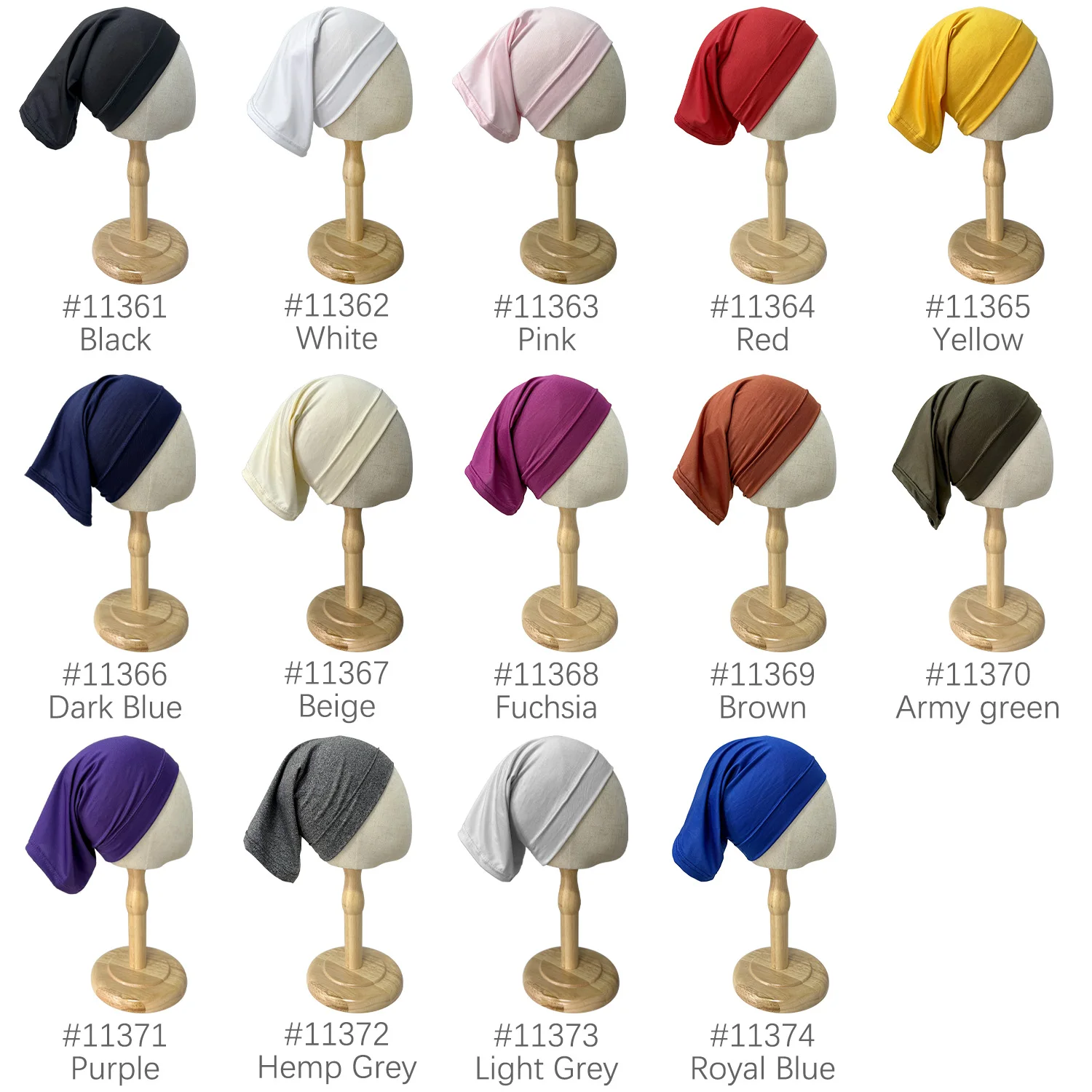 Multicolor Fashion Muslim Hijab Caps Ramadan Hijab Undercap Head Cover Women Muslim Turbans Inner Cap Islamic Stretch Turbante