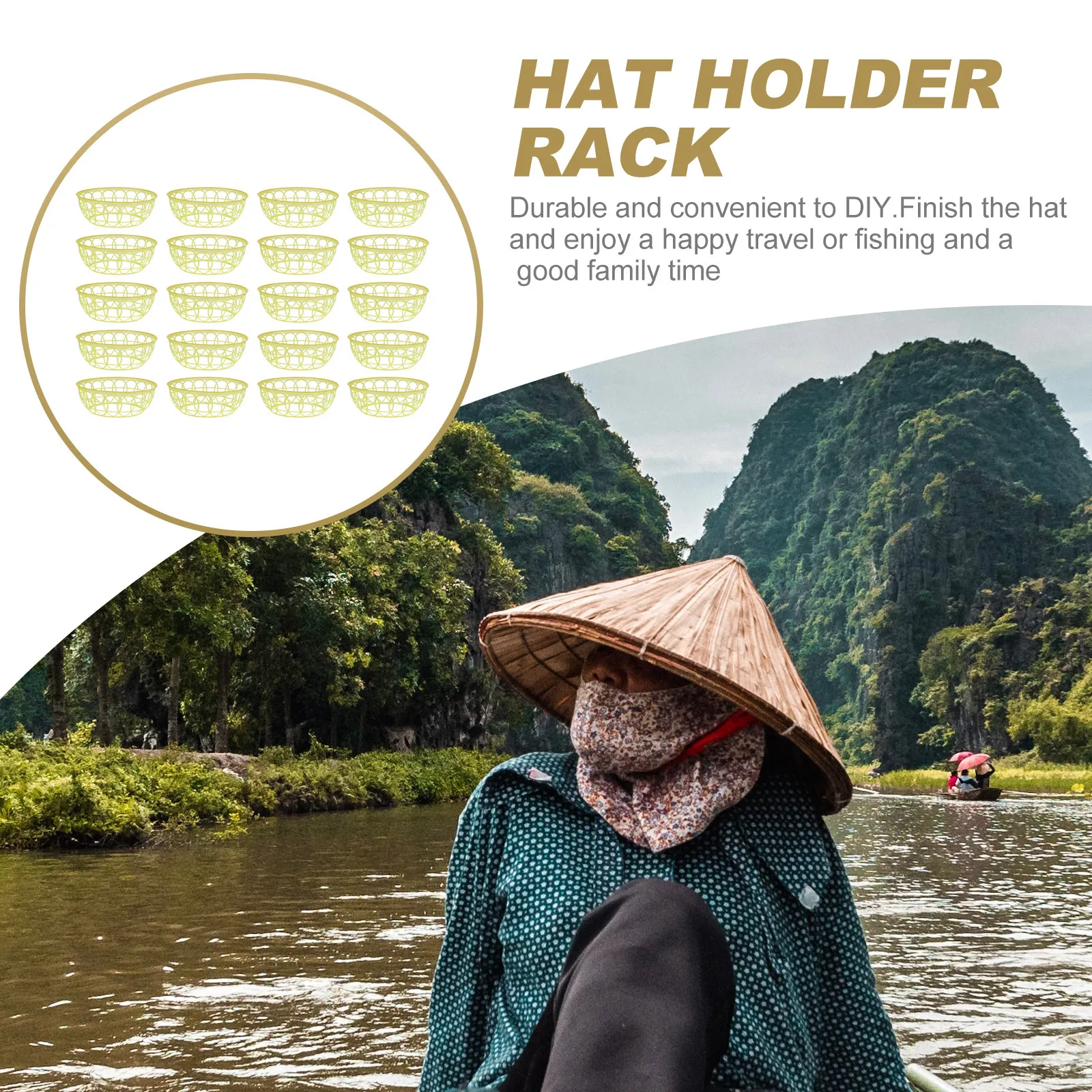 10Pcs Plastic Conical Hat Inner Loop Support Rings 7.09in Lightweight Ventilated Hat Insert Brim for Gardening Rainproof