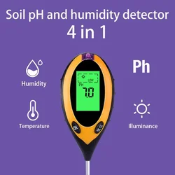 Soil PH and Humidity Tester Nutrient Water Tester High Precision Household Gardening Flower Grass Fertility Meter 1pc