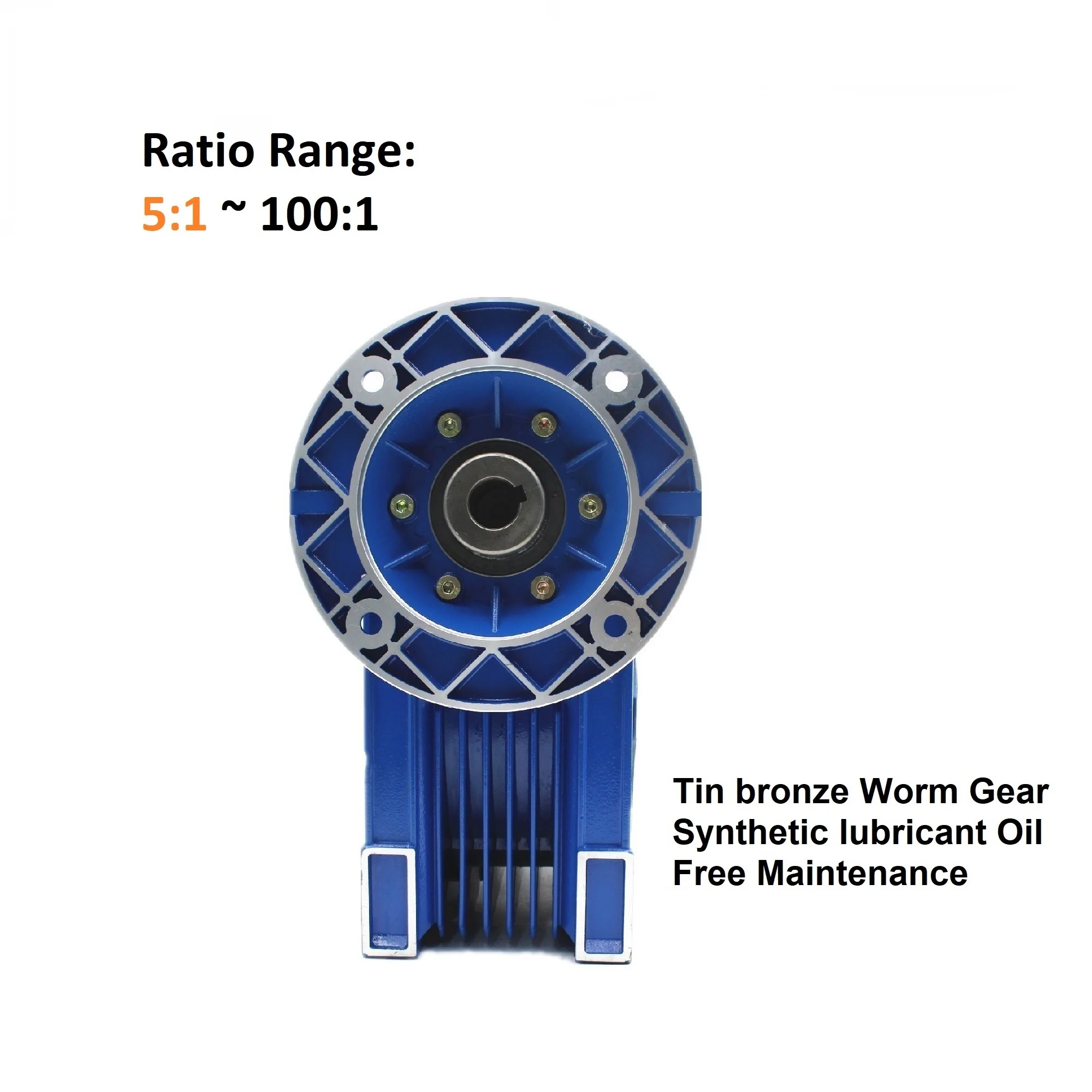 

CHENYUE Worm Gearbox NMRV110 CYRV110 Input 28 Output 42mm Ratio 5-100 Tin Bronze CNC Tin bronze worm gear Free Maintenance