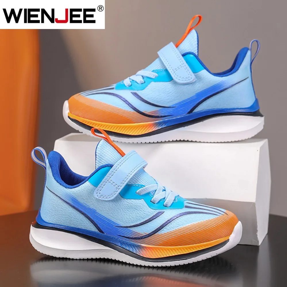 

Модная детская обувь для мальчиков, школьные повседневные спортивные кроссовки для бега, уличные дышащие противоскользящие баскетбольные кроссовки