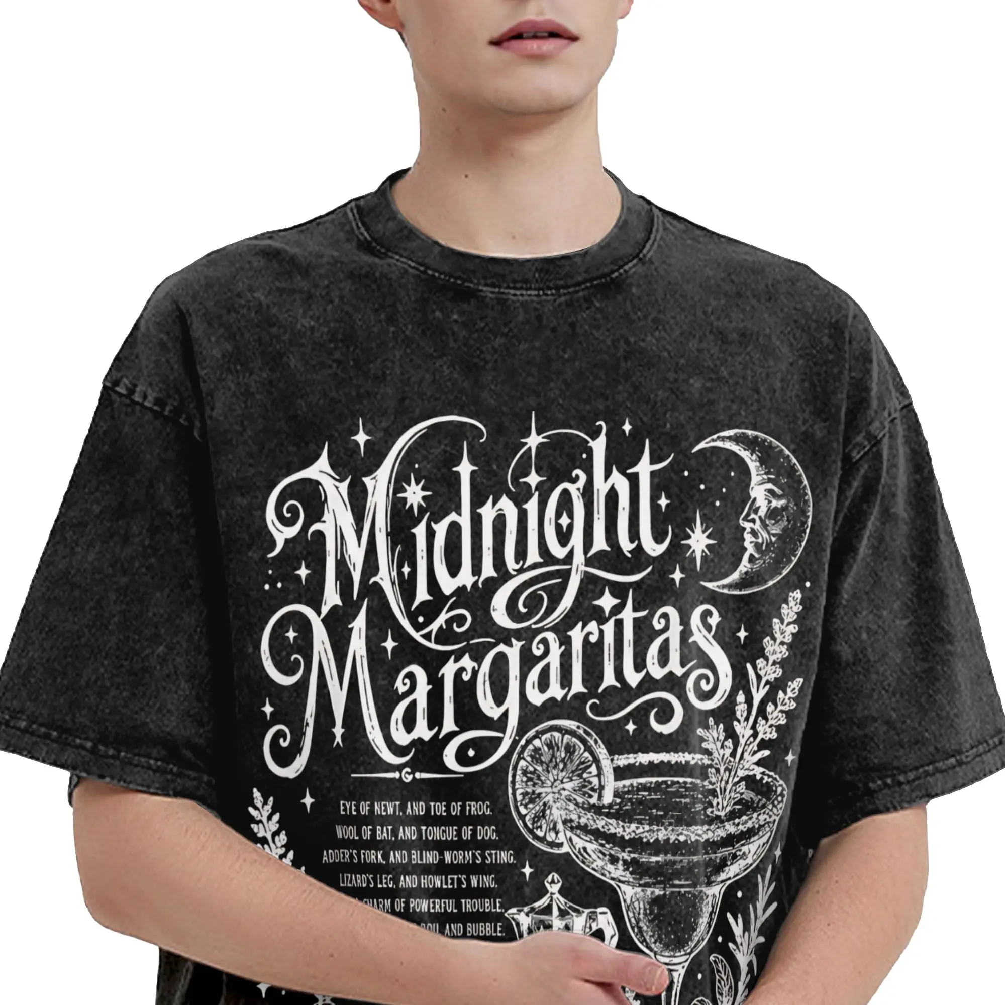 Practical Magic Midnight Margaritas Witchy Cocktail Spellcasting Moonlit Witchcr T Shirt Washed T-Shirt  Vintage Streetwear