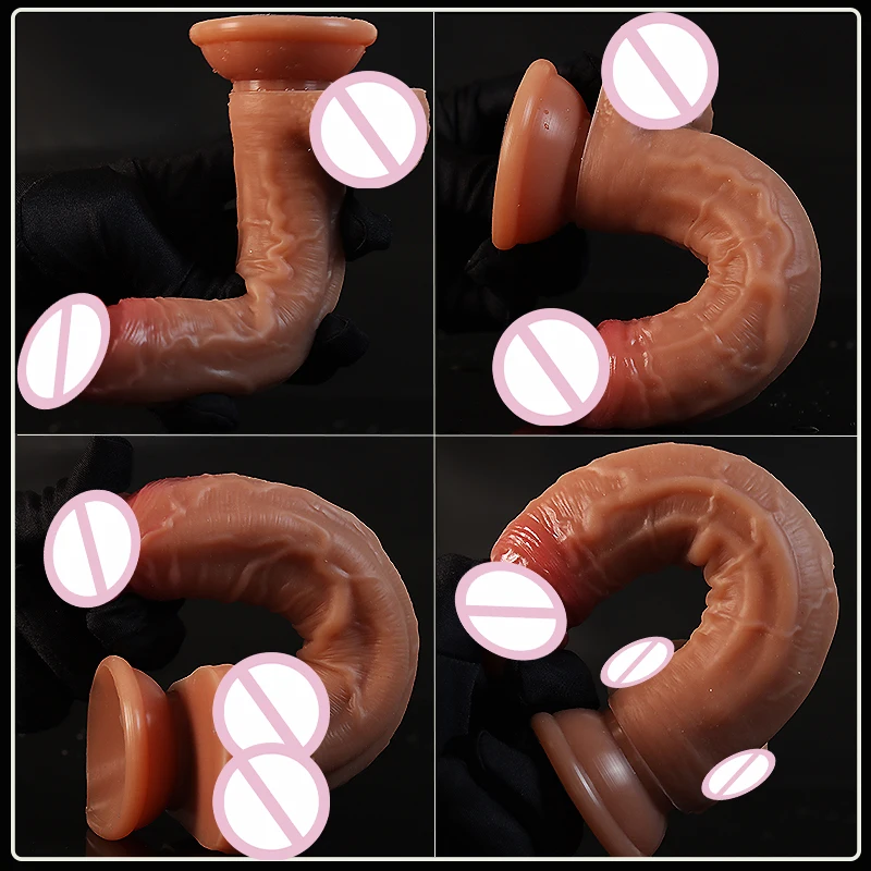 12/8/7inch Realistic Dildo Silicone Suction Cup Feels Like Skin Peni Soft Dildo Anal Dildo Lifelike Fake Dick Sex Toys for Women