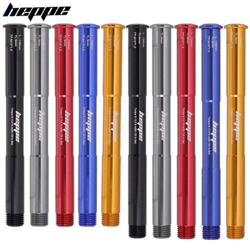Horquilla delantera de bicicleta HEPPE, eje pasante, eje de barril de horquilla MTB M15, eje pasante, pincho, eje multicolor para horquilla ROCKSHOX 15x100 15x110
