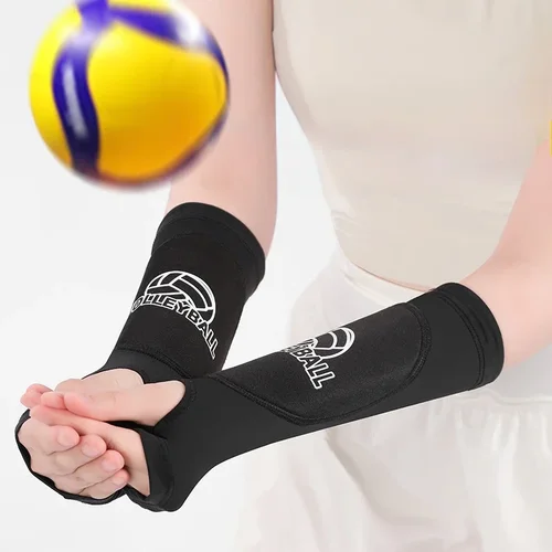 Imagen 1 del producto Brazalete de compresión transpirable para mujer, 1 par, baloncesto, voleibol, calentadores de brazos elásticos y transpirables, mangas protectoras