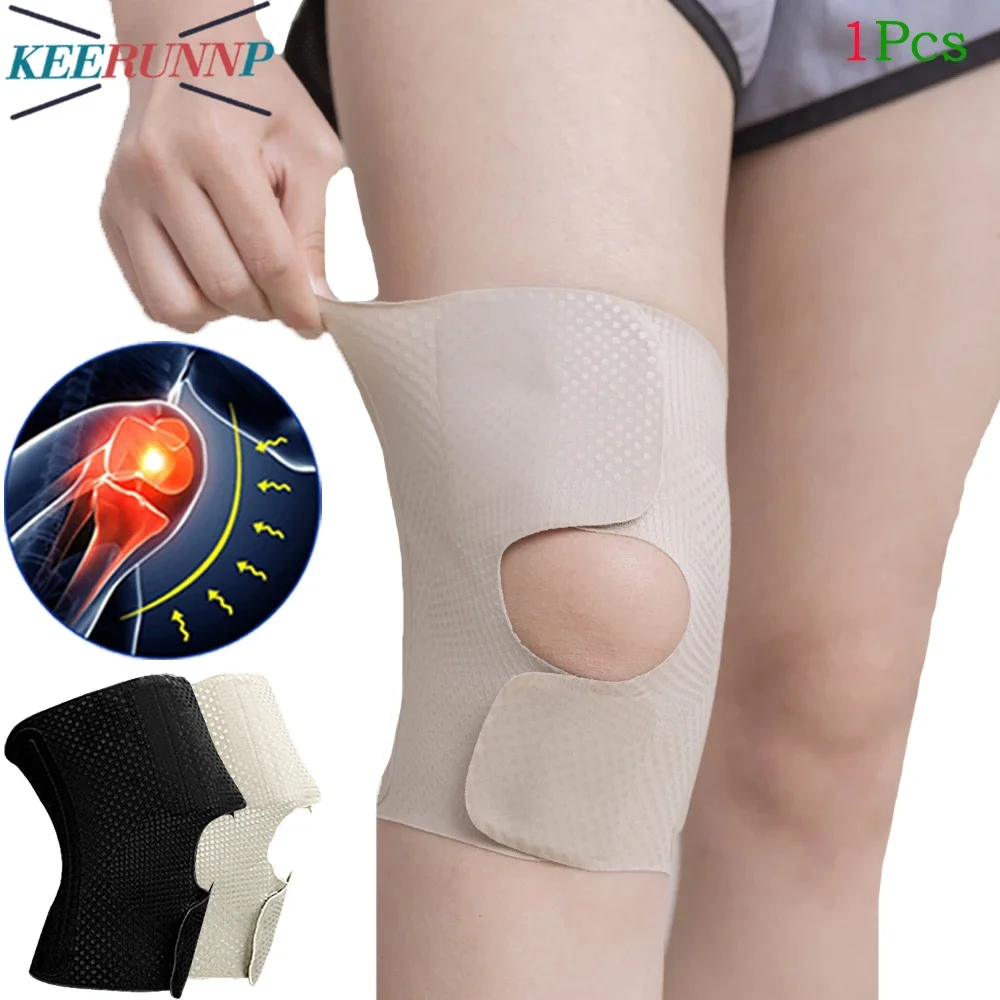 1Pcs Knee Brace with Side Stabilizers for Meniscus Tear Knee Pain,Pain Relief - Breathable Adjustable Knee Support for Men Women