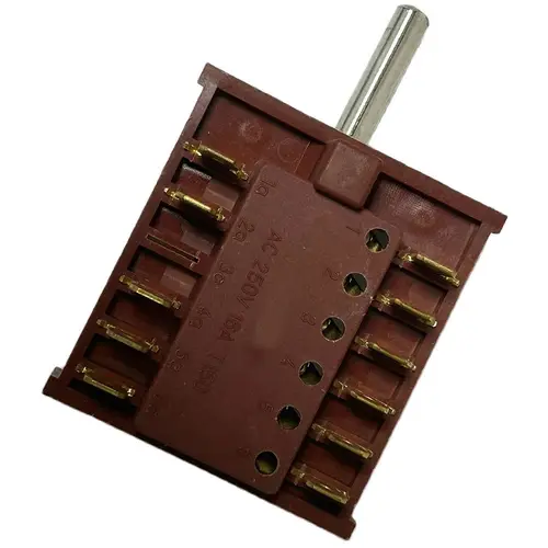 Imagen 2 del producto 16A T150 11pin 6pin AC horno interruptor 4/6 posición de engranaje calentador eléctrico perilla Selector giratorio interruptor de Control de temperatura 250V