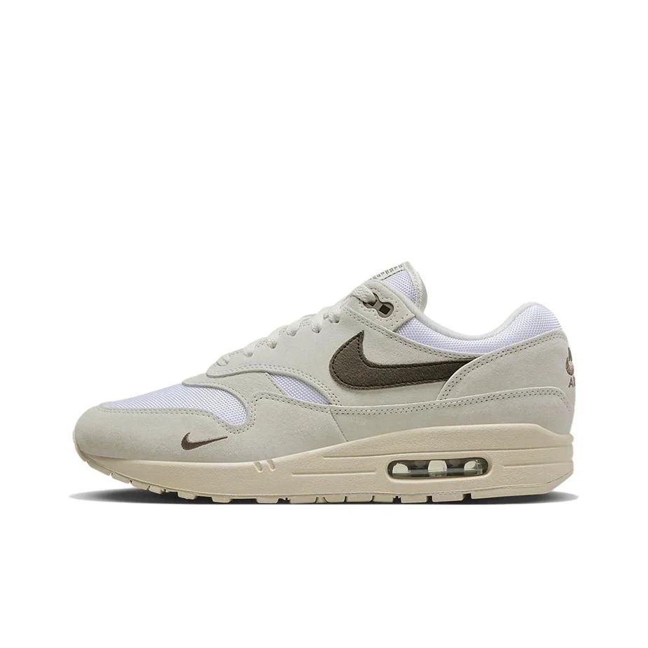Nike Air Max 1 Running Shoes Unisex Low Top White/Brown DZ4494-100