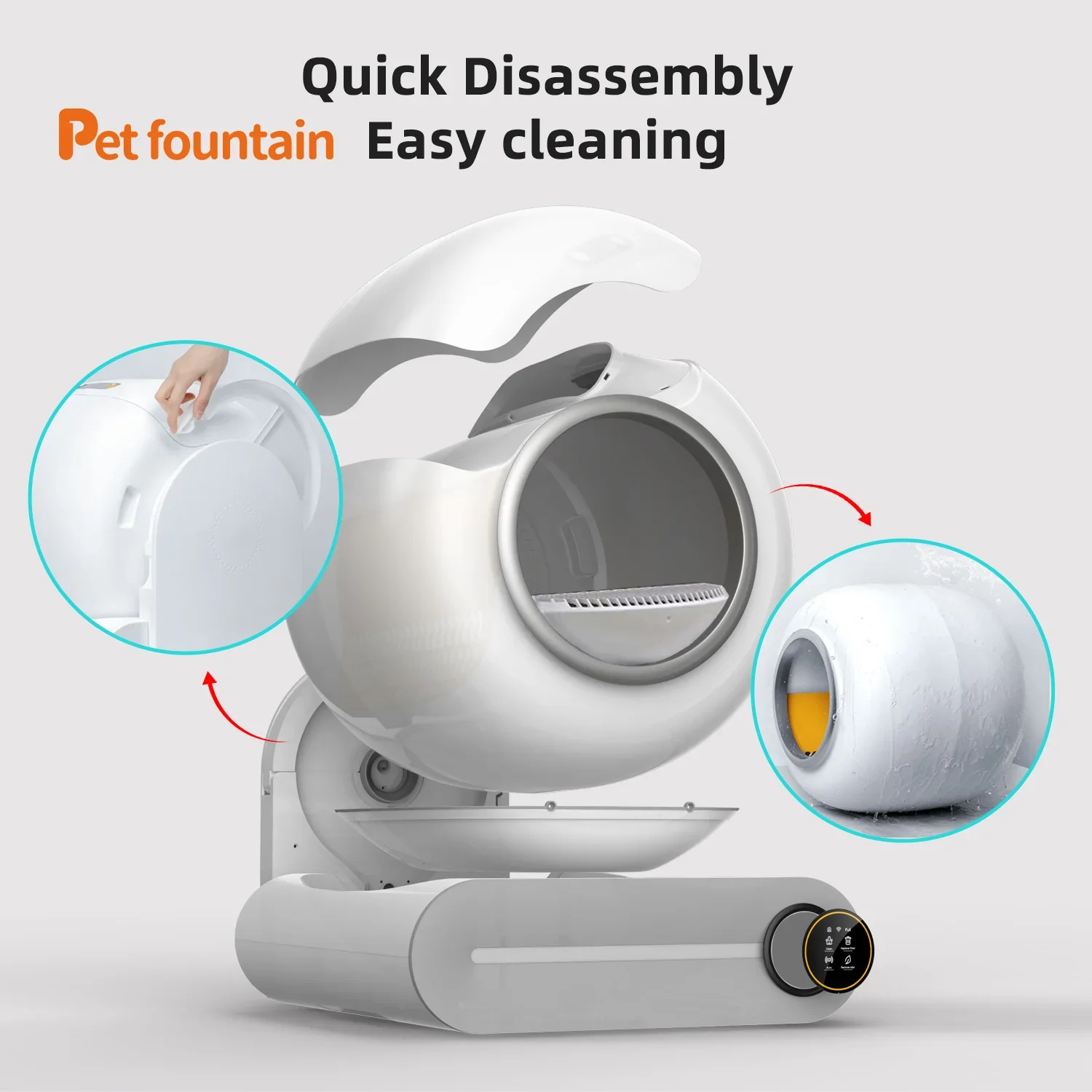 New Design Auto Cleaning Cat Toilet Automatic Cat Litter Box Smart Life App Control