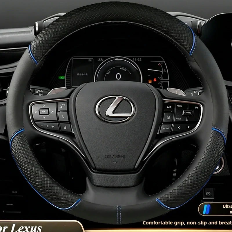 Leather Car Steering Wheel Cover for Lexus UX250h ES350 IX 600 CT200h ES IS RX NX 300h 400H IX570 RX400h IS460 IS400 RX450h