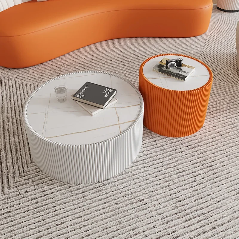 Mesa de centro para sala de estar, sofá de viento crema, combinación de tamaño para cama y desayuno, mesa redonda ligera, mesa de negociación de lujo I