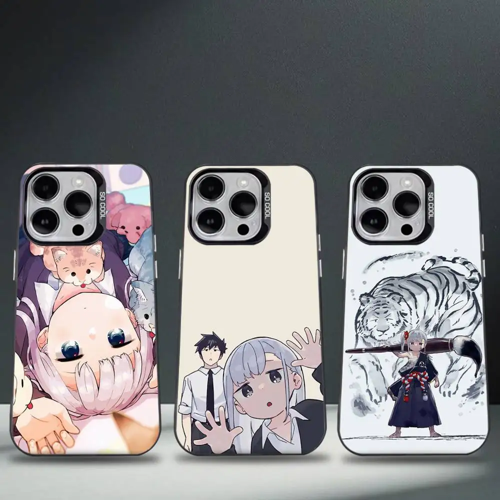 Aharen-san wa H-Hakarenai حافظة هاتف آيفون 17,16,15,14,13,12,11,Pro,XS,Max,Plus,Mini,SE4,E غطاء أسود غير لامع مقاوم للصدمات #1