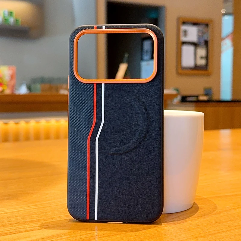 Etui na Xiaomi POCO F8 Pro F8 Ultra Luksusowe Twarde PU Magnetyczne Bezprzewodowe Ładowanie Ochronne Plecki na Telefon Redmi K90 Pro Max — zdjęcie produktu 6