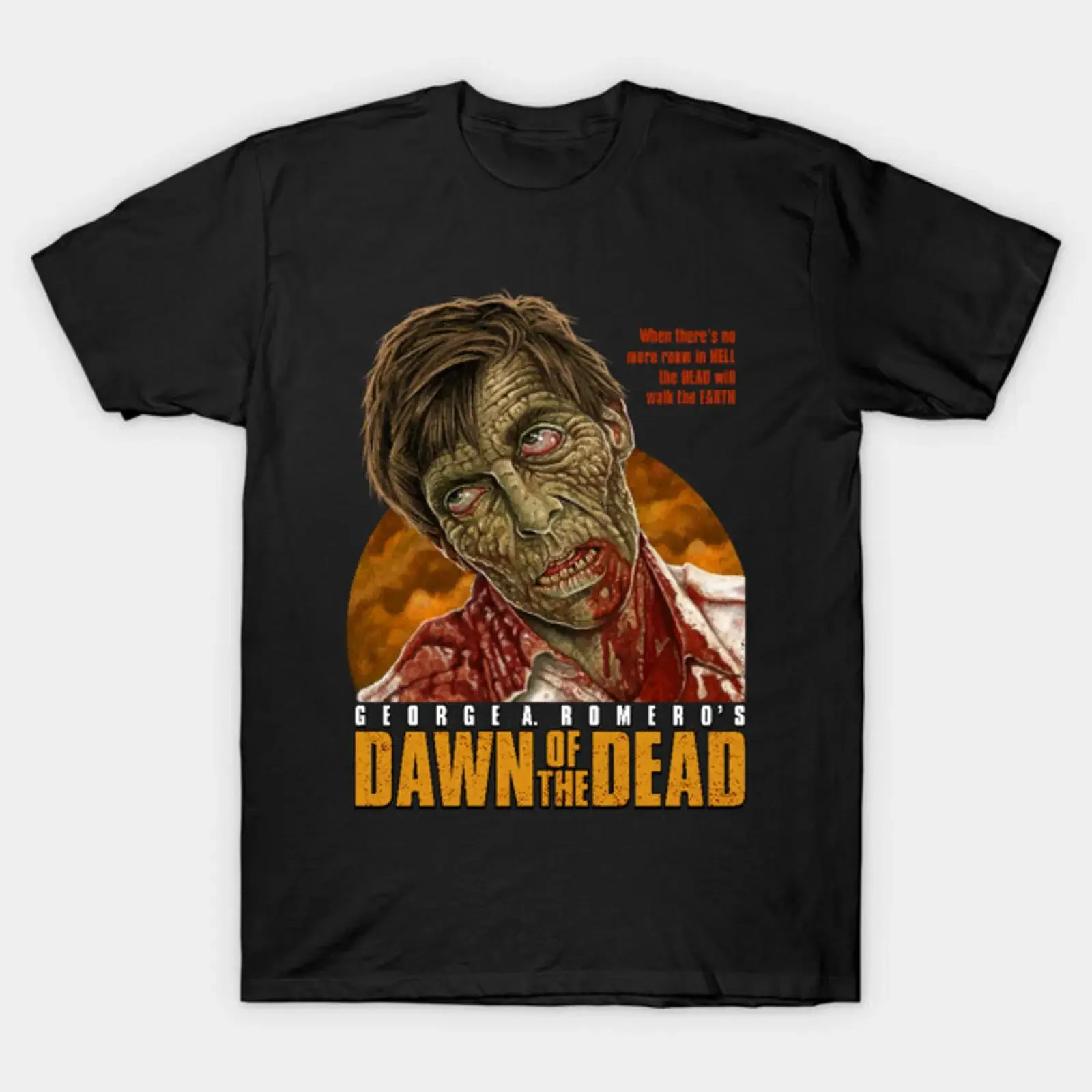 Dawn Of The Dead T Shirt vintage Washed designer clothes homme Stretched Unisex fashion Stylish Slightly Soft Comfortable