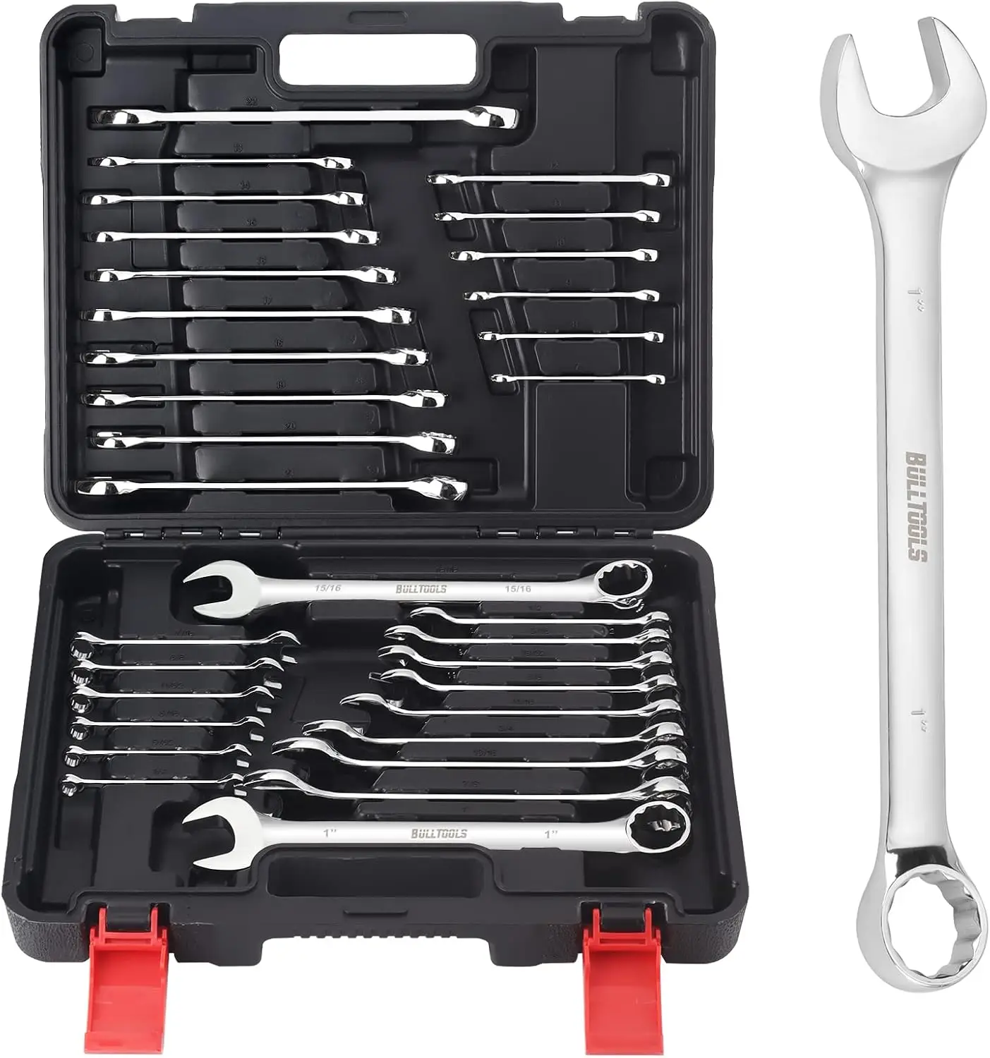 32-Piece Combination Wrench Set, SAE and Metric 1/4