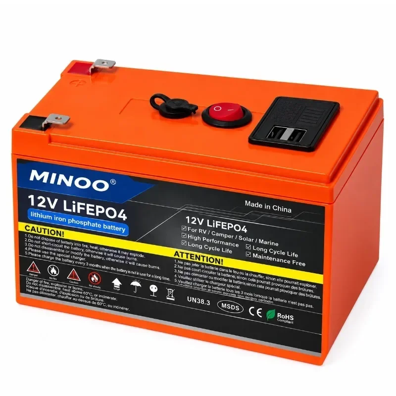 12V 200Ah 21700 LiFePO4 Battery Built-in Smart BMS,8000+ Cycles, Suitable for Solar Panels, Camper Vans, Marine Crafts