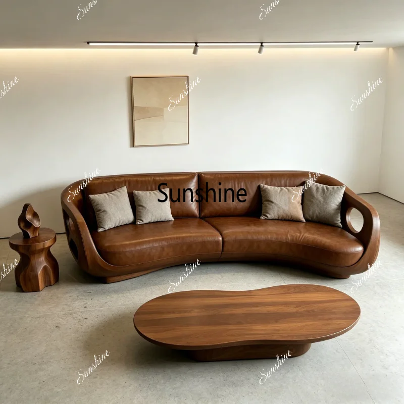 

New Chinese Zen living room sofa high-end small apartment customization
