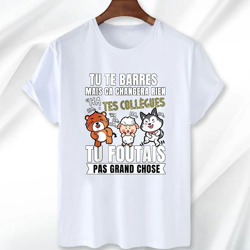 Tu Te Barres Graphic Tee Funny Colleague Leaving Meme Animal Men Women Trendy Tops Retirement Humor Colleague T-Shirt