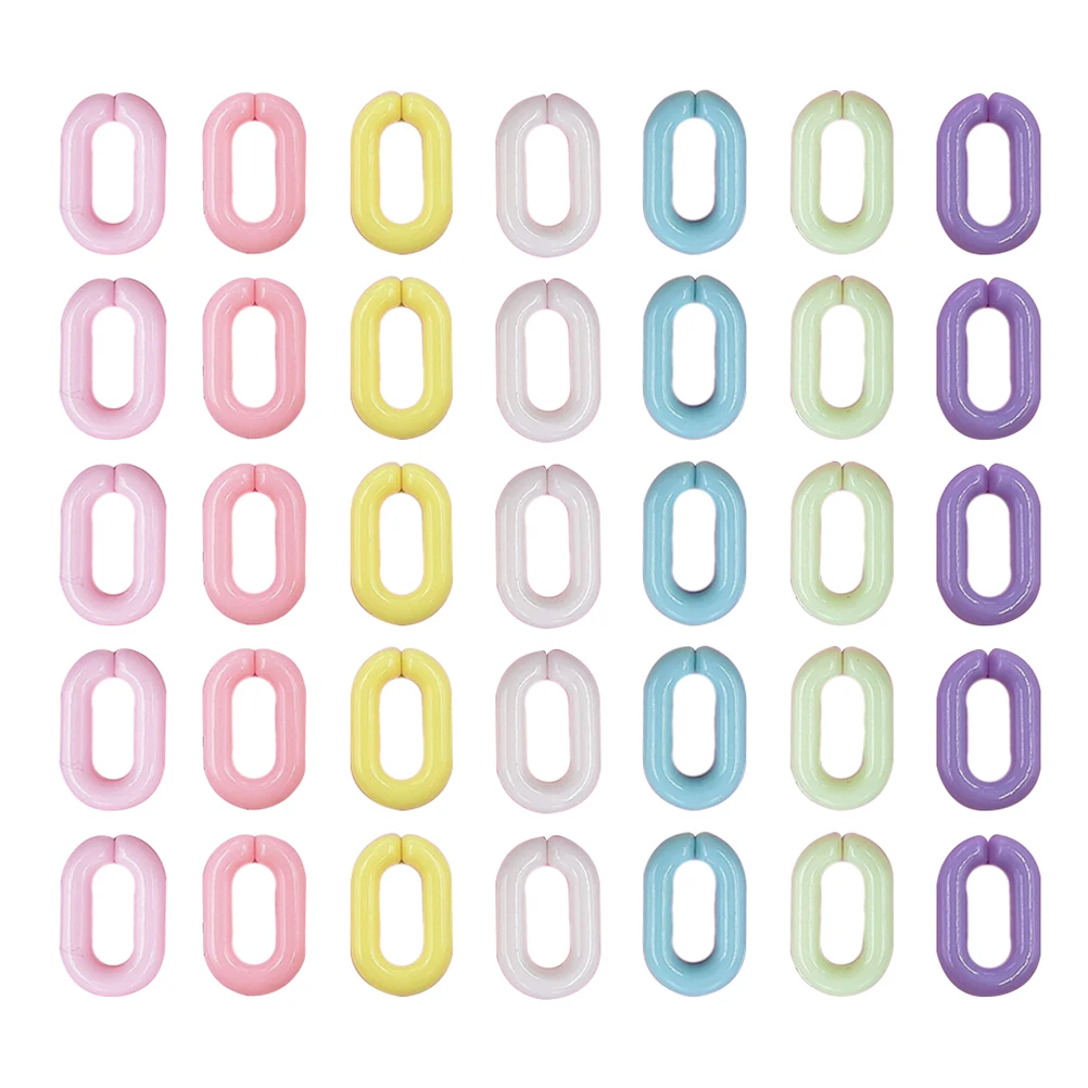 

800pcs Acrylic Linking Rings Oval Connectors for DIY Eyeglass Chain Decorations Jewelry Accessories Bright Color Smooth Surface