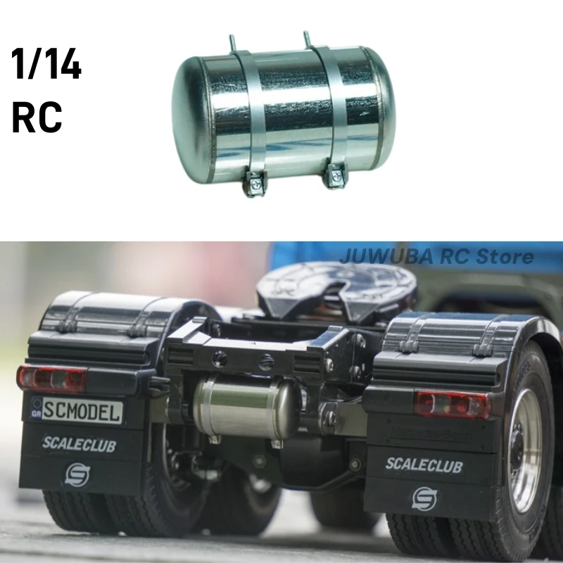 1/14 RC Toy Truck Metal Gas Air Tank Universal Parts For Tamiya 1/14 RC Tractor Truck Accessories SCALECLUB HQG-TY-1