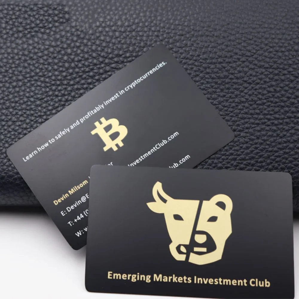 2025 New Product Modern Customized Stainless Steel RFID Smart NFC Black Metal Business Card for Business Gift Advertising Use