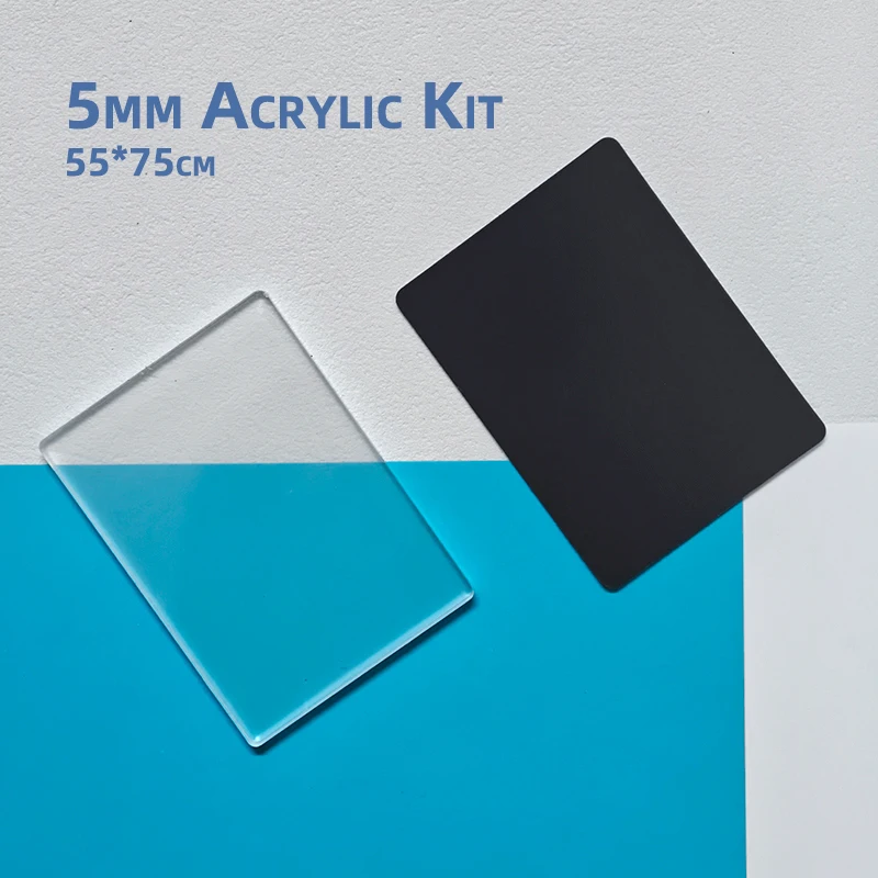 20 Sets DIY Acrylic Magnet Blank Kit 5.5x7.5cm Self Adhesive Fridge Office Craft Supplies 5mm Thick Memory Magnet Making