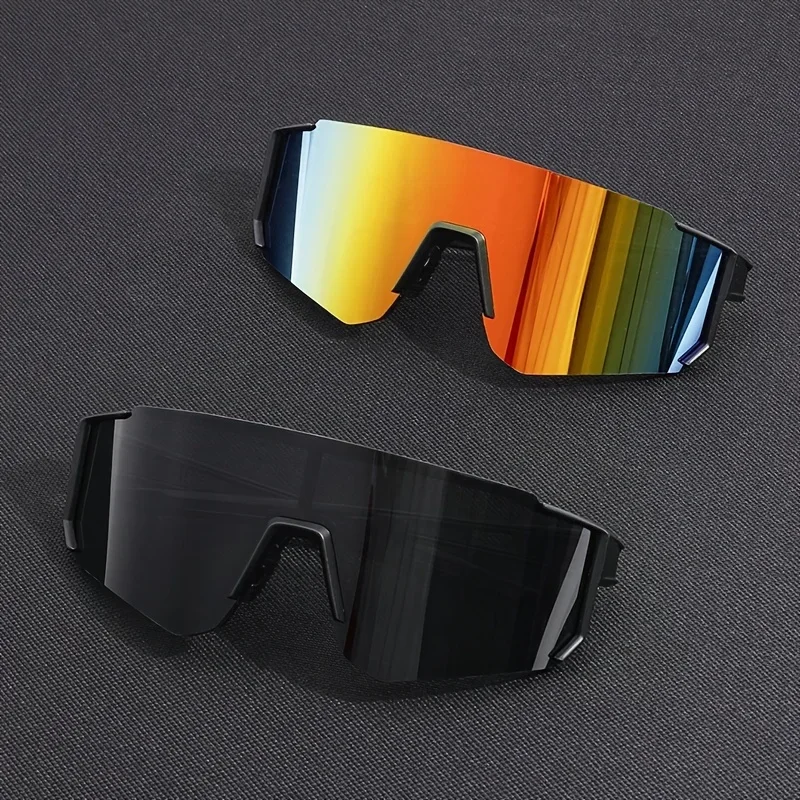 New Style Wrap-around Fashion Sports Glasses For Men And Women,Mirrored,Reflective Lenses,Outdoor Activities Like Cycling,Skiing