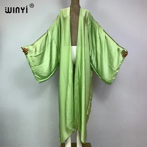 Winyi-Kimono Beach Wear für Frauen, elegante Kaftaner, Cover, komfortable Kleidung, Urlaubskleidung, Monochrom, Boho 12 Hauptverkäufe Chic Beach Ausfahrt - №9