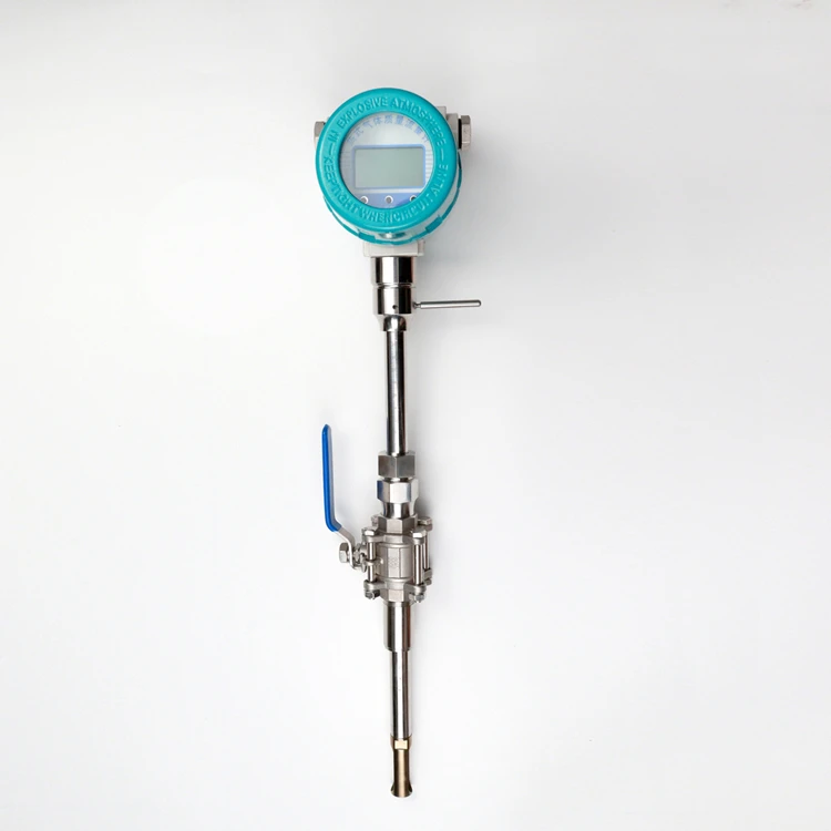 High temperature digital RS485 thermal mass gas air flow meter sensor can be customized stainless steel water and oil insertion