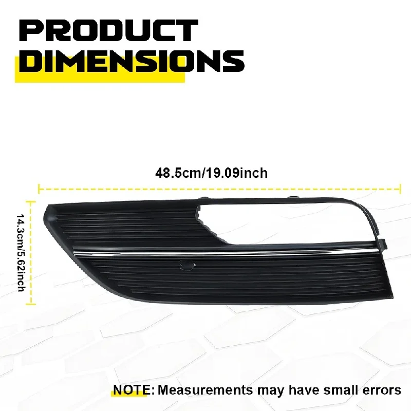 1PCS Black Front Bumper Fog Lights Lamp Grille Cover For Audi A3 2012 2013 2014 2015 2016 8V3807682 Grille Cover Replacement