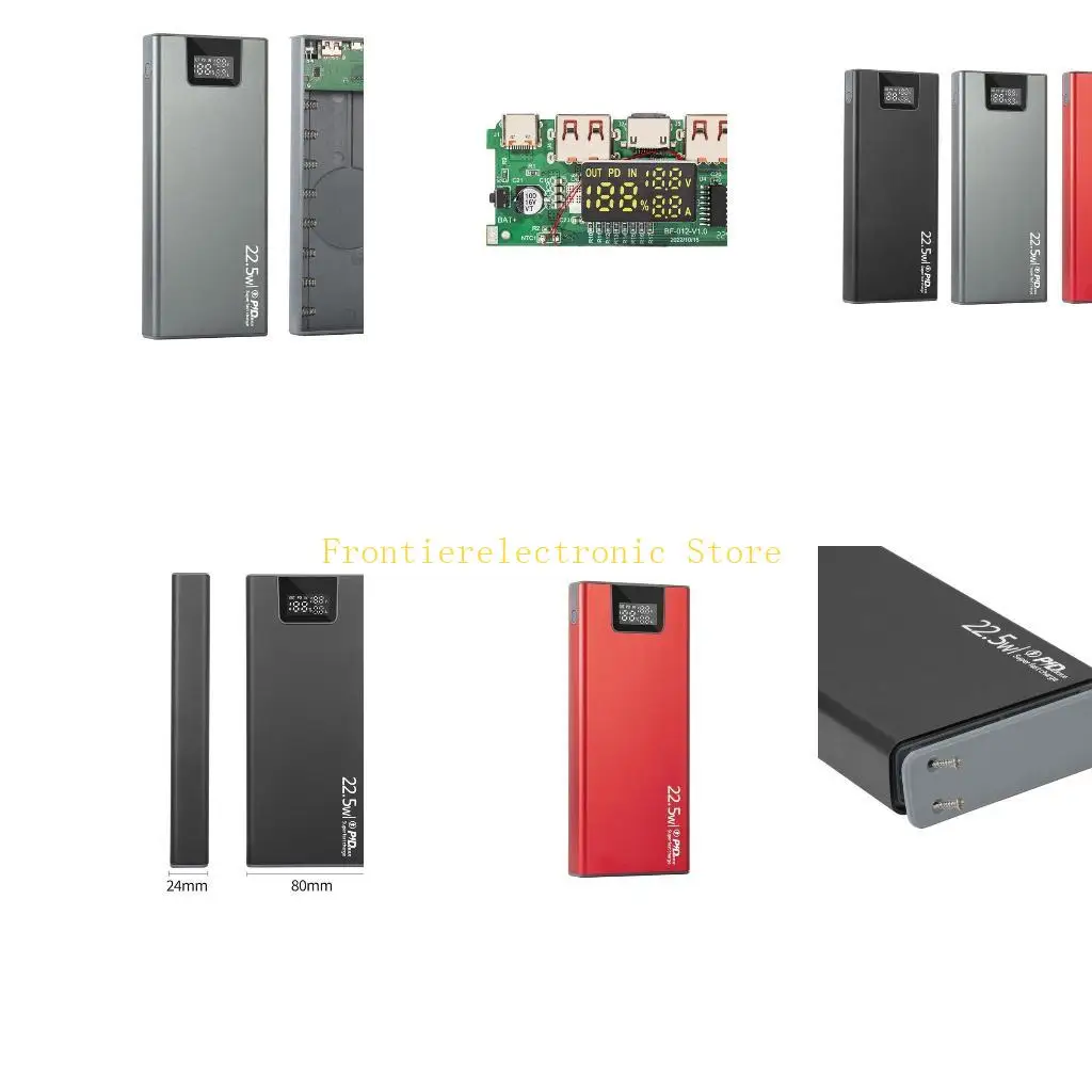 

G8DB 8x18650 Корпуса Быстрая зарядка Внешняя крышка Чехол для мобильного DIY Корпуса из сплава Цифровой