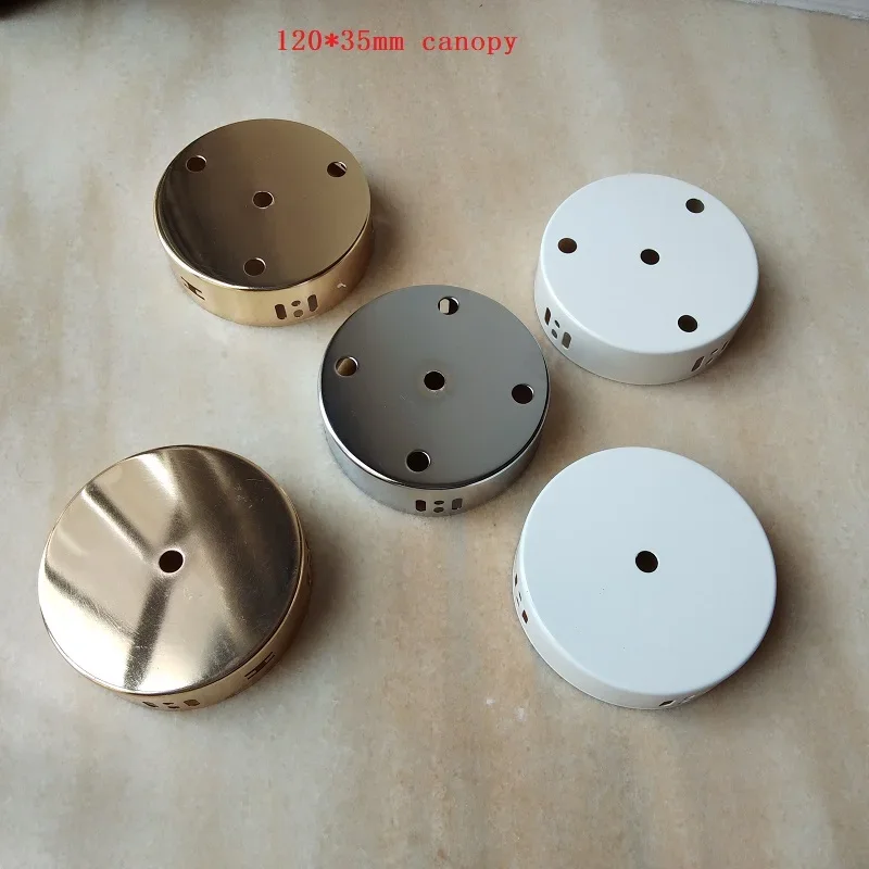 

2PCS 120X35mm 1/ 4 Holes, Round Ceiling Plate Base with Heat Dissipation Hole, Meal Hanging Lamps, DIY Lighting Accessories