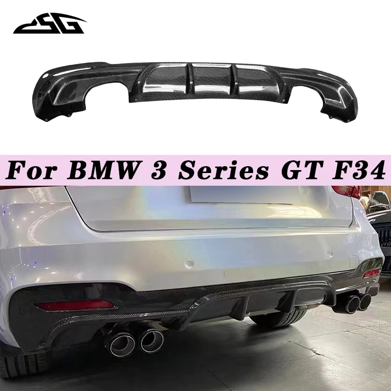 

Carbon Fiber Rear Bumper Diffuser Lip Splitter Spoiler For BMW 3 Series GT F34 Body Kit Car Accessories